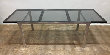 Expanding Steel & Glass Table