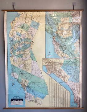 Thomas and Bros. Vintage California State Map