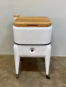 Custom Vintage Maytag Washer Butcher-Block Table
