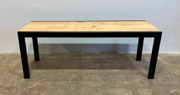 Custom Alder Wood & Steel Bench