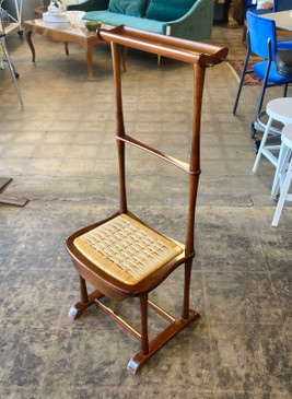 Mid-Century Italian Mahogany Valet Stand by SPQR