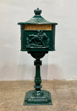 Green Victorian-Style Pedestal Mailbox