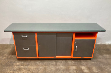 Orange McDowell Craig Industrial Steel Storage Credenza (2 avl.)