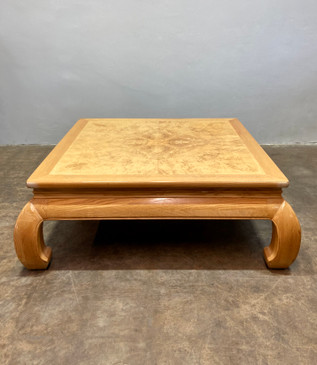 Henredon Scene Two Burlwood Ming Dynasty Style Coffee Table