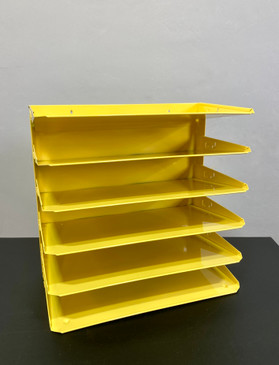 Retro Mail Organizer Refinished in Yellow