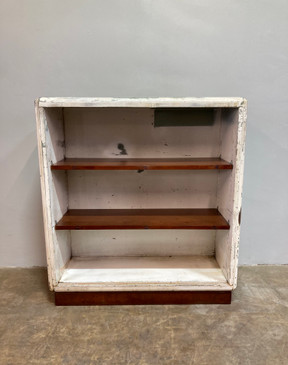 Upcycled Industrial Steel and Wood Shelving Unit