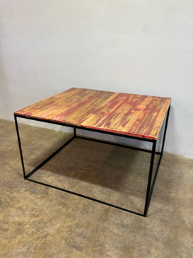 Rehab Vintage Custom Steel and Recliaimed Wood Table