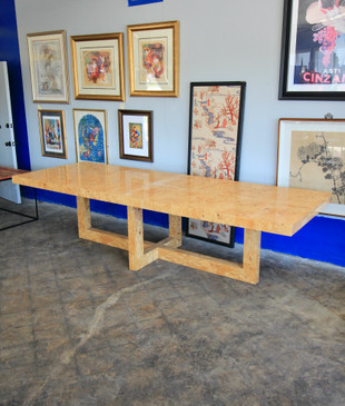 SOLD - Modernist Burlwood Conference Table