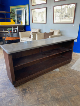 Refinished Mid-Century Industrial Steel Credenza with Reclaimed Vintage Top