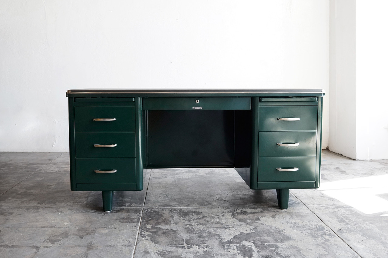 Sold Mcdowell Craig Deco Style Tanker Desk Refinished Rehab