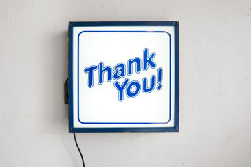 SOLD - Vintage " THANK YOU!" Light Box Store Sign