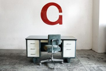 SOLD - Jumbo Vintage Letter "G" Wall Hanging, Letterman Font, 1960s