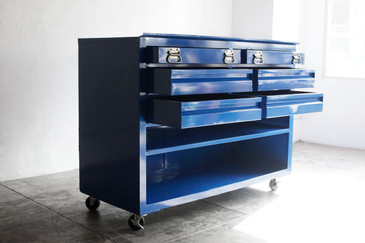 SOLD - 1960s Construction-Site Tool Cabinet, Refinished