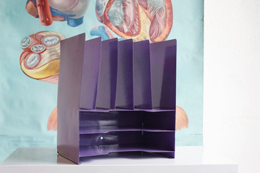 SOLD - Space Age Desktop File Holder, Refinished in Lilac