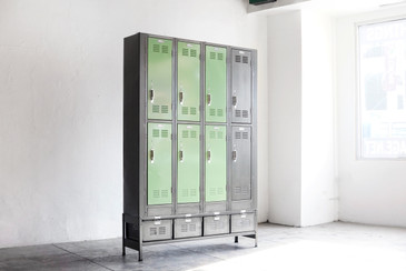 Custom Vertical Locker and Basket Storage Unit