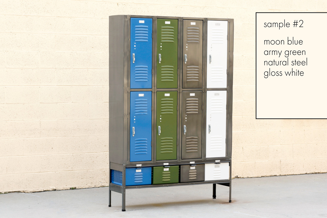 Custom Vertical Locker and Basket Storage Unit - Rehab Vintage