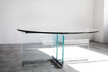 Channel Series Glass Coffee Table by Brueton, 1970s