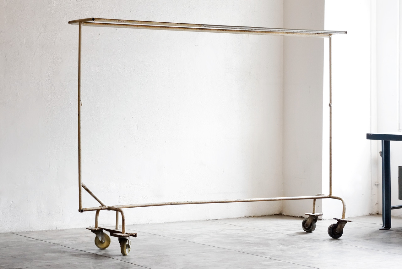 Sold Large Vintage Industrial Garment Rack Circa 1950s