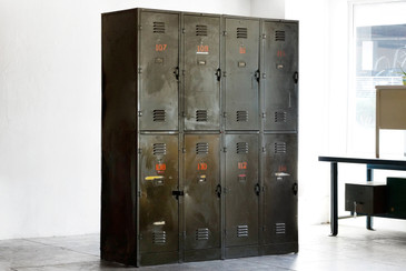 SOLD - Massive Vintage Locker Unit from the DOD, c. 1940s