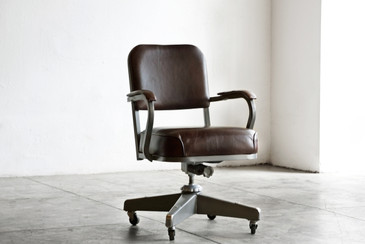 SOLD - 1960s Solid Back Steno Chair by McDowell Craig, Refinished