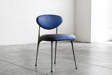 SOLD - 1970s Cast Aluminum Gazelle Chair by Crucible, Refinished