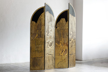 SOLD - Art Deco Folding Screen as Seen in Pretty Woman