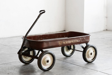 SOLD - 1950s Child's Pull Wagon with Worthington Logo