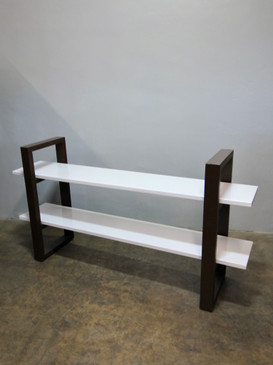 Custom Modernist Steel and Wood Bookshelf