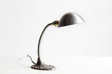 SOLD - Art Deco Gooseneck Table Lamp, Refinished