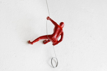 SOLD - Wall Climber in Red by Ancizar Marin