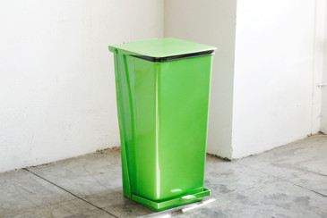 SOLD - Vintage Mipro Industrial Steel Hamper/ Trash Bin, Refinished