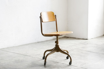 SOLD - Classic 1940s Wood and Steel Schoolhouse Chair