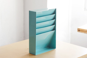 SOLD  - Retro File Holder/ Magazine Rack, Refinished