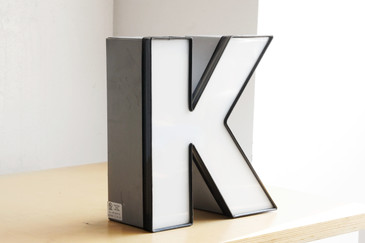 SOLD - Vintage Channel Letter "K" in White