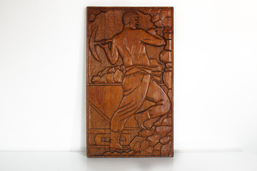 SOLD-WPA Carved Wood Relief, circa 1935