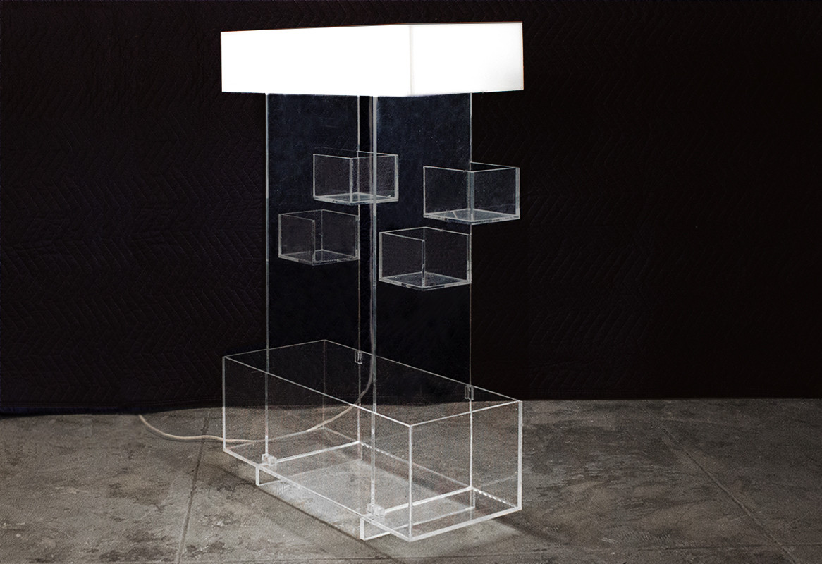 SOLD Unique Acrylic Display Shelf, circa 1973 Rehab Vintage Interiors