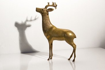 SOLD - Brass Deer Figurine