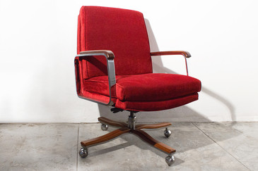 SOLD - Awesome Chrome Executive Armchair. c 1980