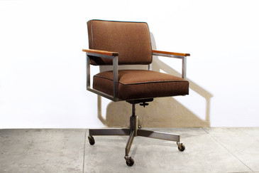 SOLD - 1970s General Fireproofing Armed Steno - Chocolate