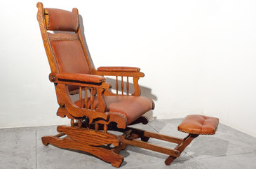 SOLD - Victorian Platform Rocker with Foot Rest.  C. 1890