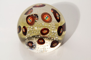 SOLD-Murano Mille Fiori Glass Paper Weight