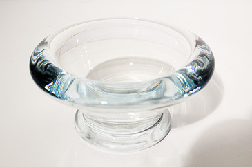 SOLD - Thick Rimmed Art Glass Bowl