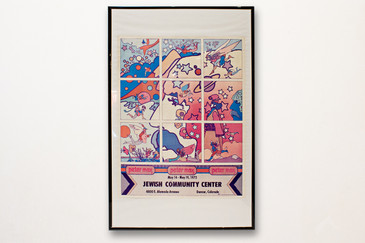 SOLD - Peter Max "Jewish Community Center" Exhibition Poster, 1970