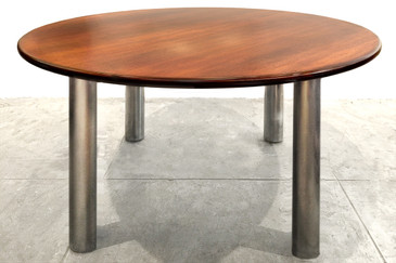 SOLD - Round Walnut Conference Table, 1990s