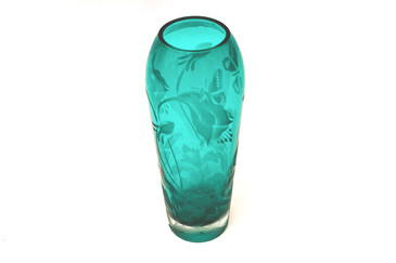 SOLD - Jaguar Art Glass Vase