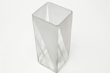 SOLD - Square Etched Vase, Signed