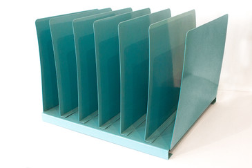 SOLD - Vintage File Holder, Sea Foam Blue