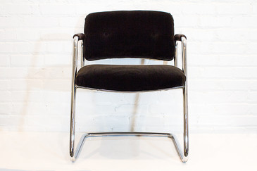 Sold - Refinished Steelcase Chrome Armchair, circa 1990