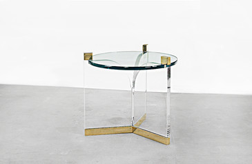 SOLD - Charles Hollis Jones "Fleur-de-Lis" Side Table