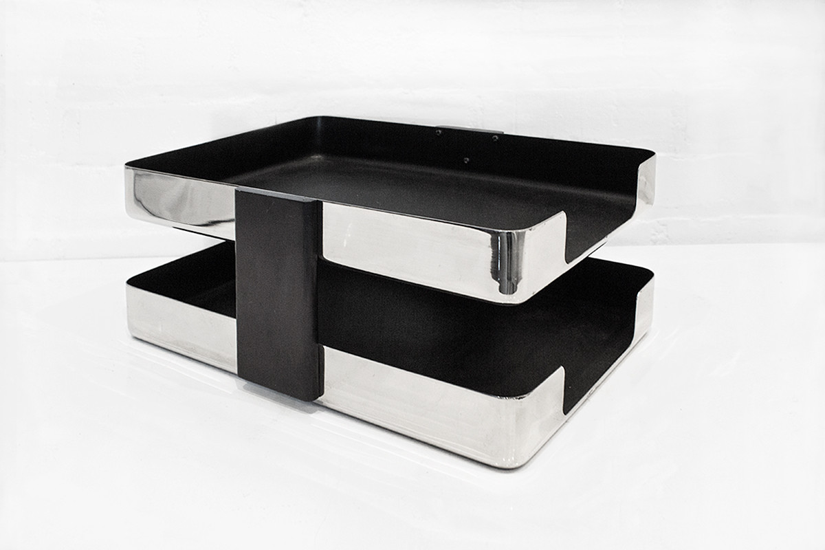 Sold Vintage Mcdonald Chrome Two Tier Letter Tray Rehab